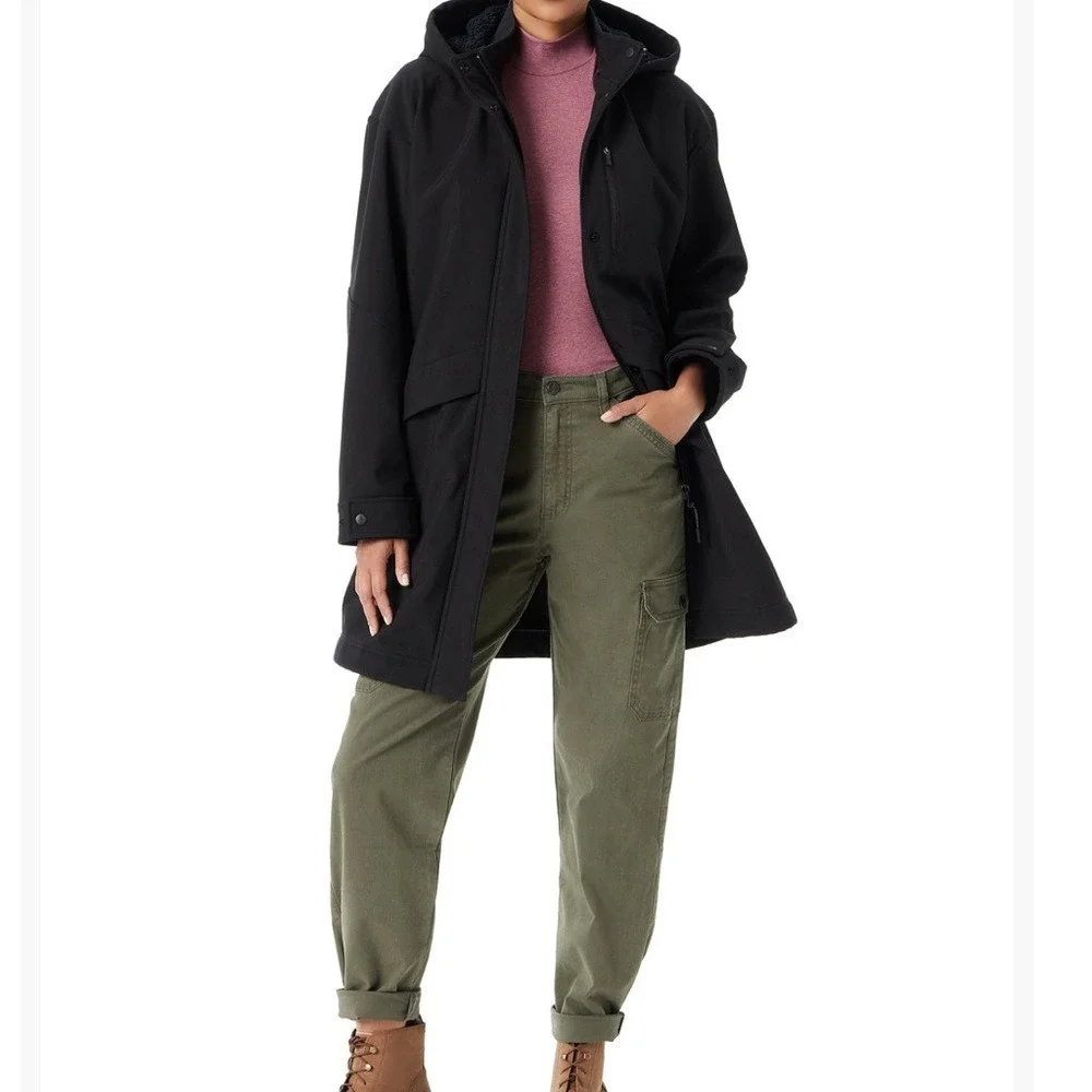 Bass Outdoor Stadium Parka, NWT,‎ Women's Black Hooded Jacket, Size M